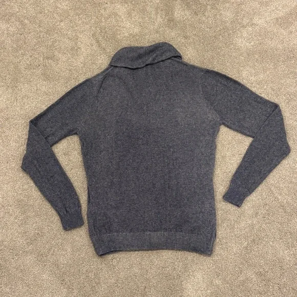 Peter Millar Crown Cotton Hemp Harbor Shawl Cardigan in Windo Blue Size Medium - Picture 4 of 12